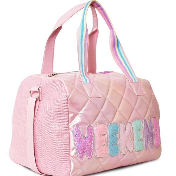 MISS GWEN's OMG! Accessories Weekend Quilted Medium Duffle Bag in Multi-pastels - Picture 2 of 7